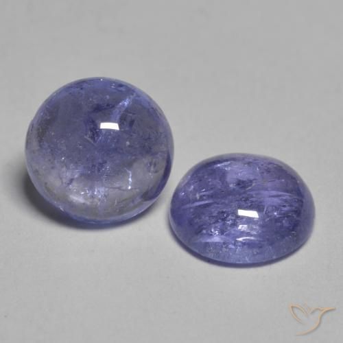 Pedras preciosas de Tanzanita Violeta azulado natural de 1.90 ct, Redondo, Transparente