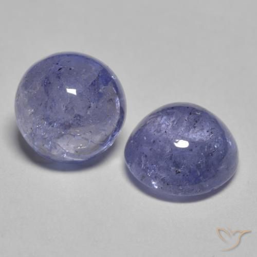 Pedras preciosas de Tanzanita Violeta azulado natural de 2.07 ct, Redondo, Transparente