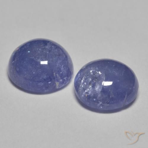 Pedras preciosas de Tanzanita Azul prateado natural de 2.20 ct, Redondo, Translúcido