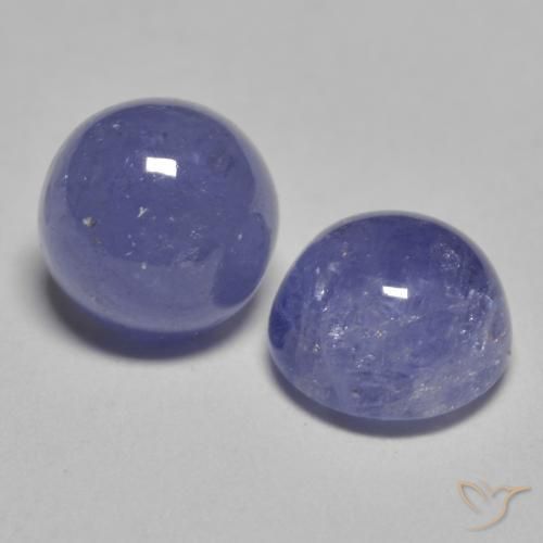 Pedras preciosas de tanzanita azul natural de 2,46 ct, corte redondo, translúcido