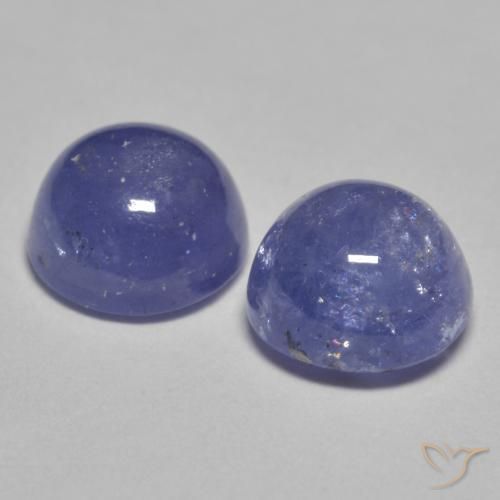 Pedras preciosas de tanzanita azul natural de 2,46 ct, corte redondo, translúcido
