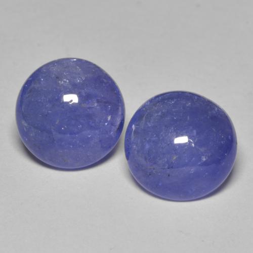 Pedras preciosas de tanzanita azul natural de 6,26 ct, corte redondo, translúcido