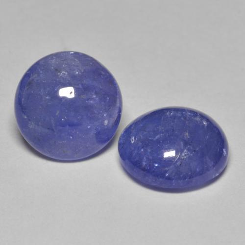Pedras preciosas de tanzanita azul natural de 6,26 ct, corte redondo, translúcido