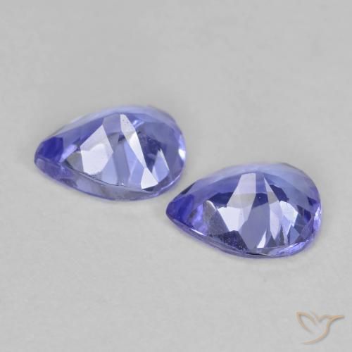 Pedras preciosas de tanzanita azul natural de 0,63 ct, formato de pêra, VS