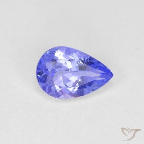 Tanzanita Azul médio Natural 0.48ct, Formato de pêra, VS