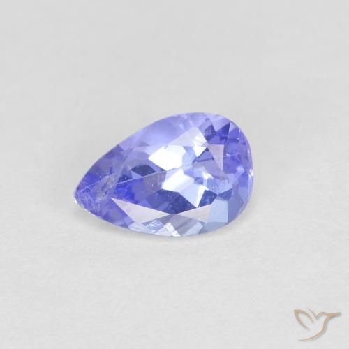 Tanzanita Violeta Azul Natural 0.42ct, Formato de pêra, VS