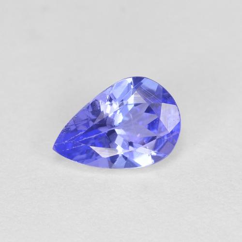Tanzanita azul natural 0,45ct, formato de pêra, VS