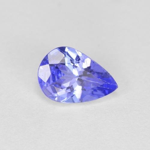 Tanzanita azul natural 0,45ct, formato de pêra, VS