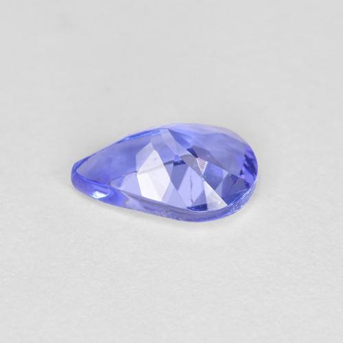 Tanzanita azul natural 0,45ct, formato de pêra, VS
