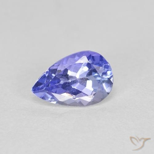 0.46ct Natural Azul médio Tanzanita, Formato de pêra, VVS-VS