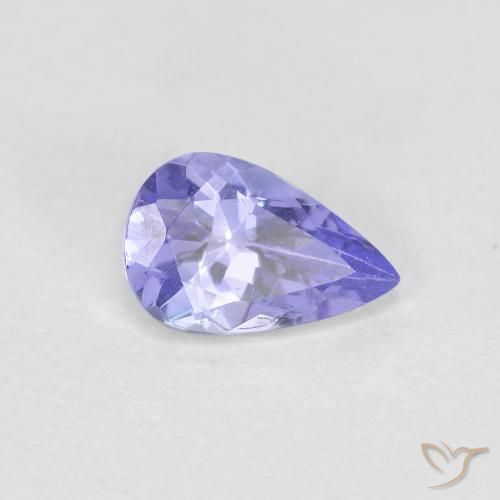 Tanzanita Azul claro Natural 0.41ct, Formato de pêra, VVS-VS