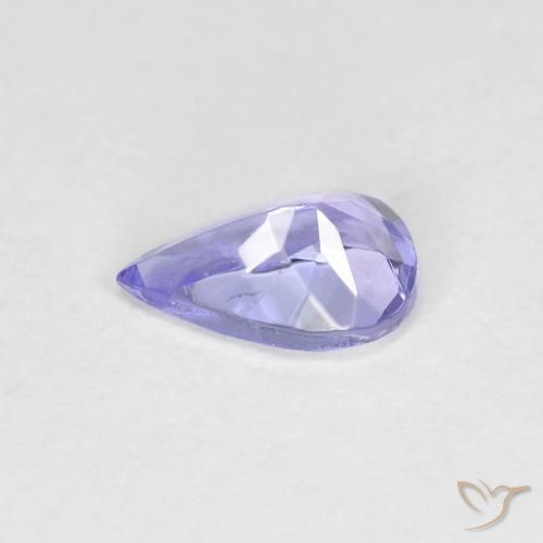 Tanzanita Azul claro Natural 0.41ct, Formato de pêra, VVS-VS