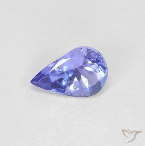 0.42ct Natural Azul Violeta Intenso Tanzanita, Formato de pêra, VVS-VS