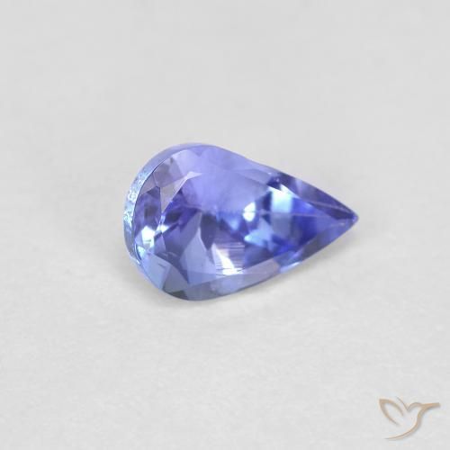 Tanzanita Azul Violeta Intenso Natural 0.42ct, Formato de pêra, VVS-VS