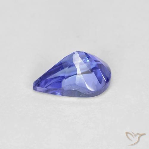 Tanzanita Azul Violeta Intenso Natural 0.42ct, Formato de pêra, VVS-VS