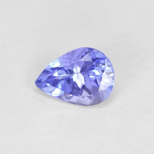 Tanzanita azul natural 0,45ct, formato de pêra, VVS-VS