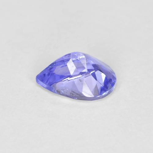 Tanzanita azul natural 0,45ct, formato de pêra, VVS-VS