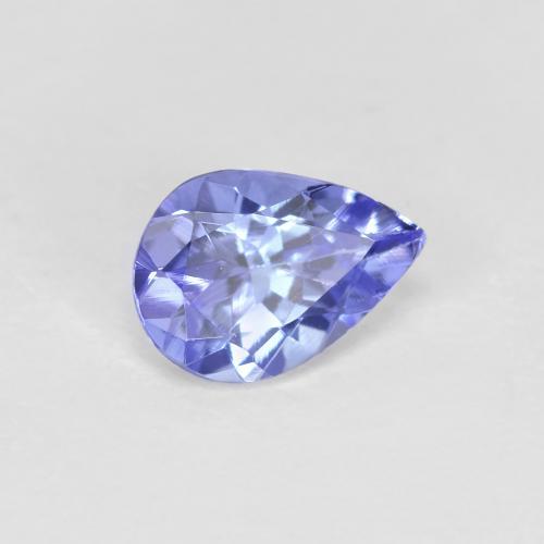 Tanzanita azul natural 0,43ct, formato de pêra, VVS-VS