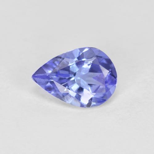 Tanzanita azul natural 0,43ct, formato de pêra, VVS-VS