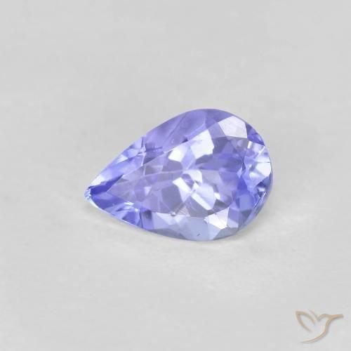 0.40ct Natural Azul Violeta Intenso Tanzanita, Formato de pêra, VVS-VS