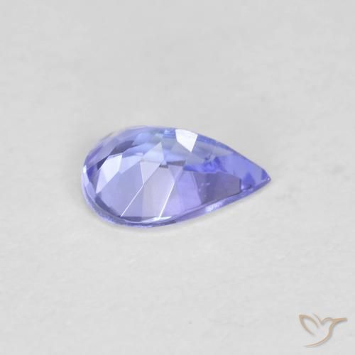 Tanzanita Azul Violeta Intenso Natural 0.40ct, Formato de pêra, VVS-VS