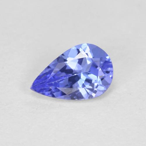 Tanzanita azul natural 0,42ct, formato de pêra, VVS-VS