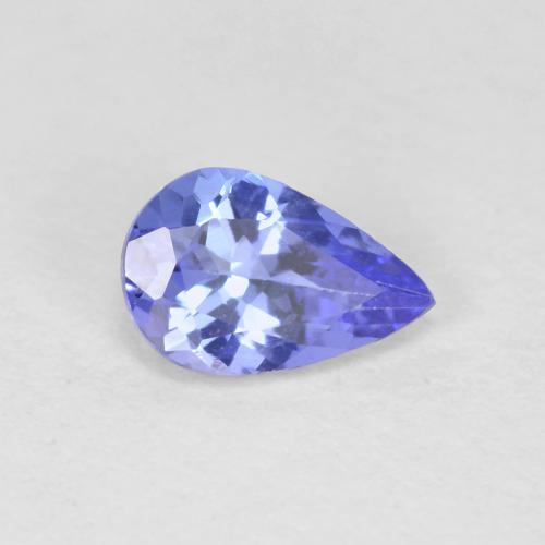 Tanzanita azul natural 0,42ct, formato de pêra, VVS-VS