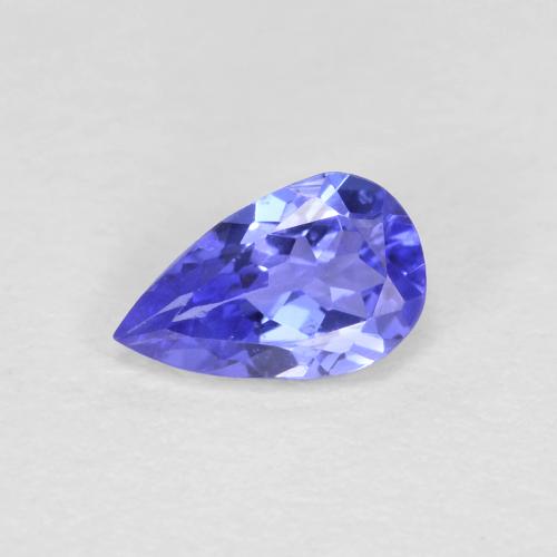 Tanzanita Violeta Azul Natural 0.39ct, Formato de pêra, VVS-VS