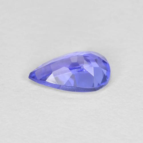 Tanzanita Violeta Azul Natural 0.39ct, Formato de pêra, VVS-VS