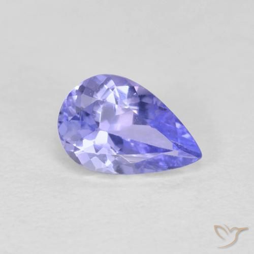 Tanzanita Violeta Azul Natural 0.47ct, Formato de pêra, VVS-VS