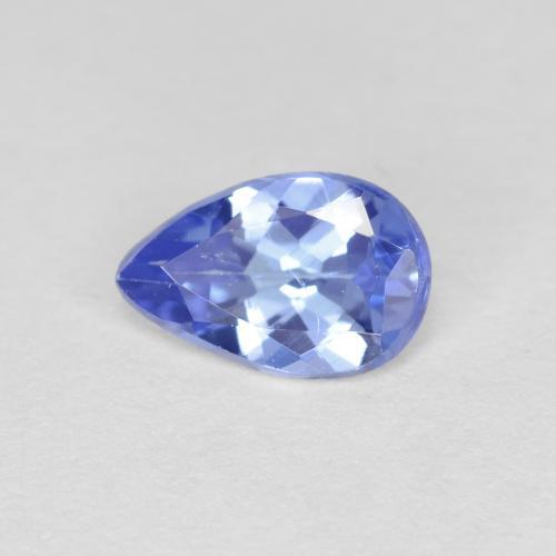 Tanzanita azul natural 0,42ct, formato de pêra, VVS-VS