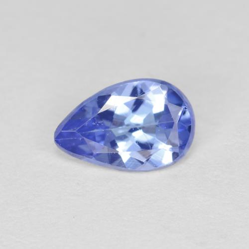 Tanzanita azul natural 0,42ct, formato de pêra, VVS-VS