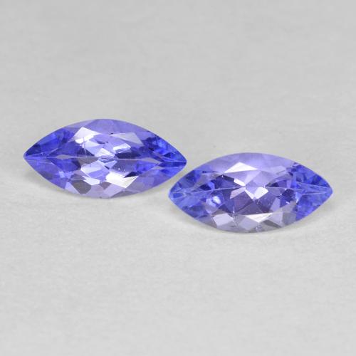 Pedras preciosas de tanzanita azul natural de 0,75 ct, marquise, VS