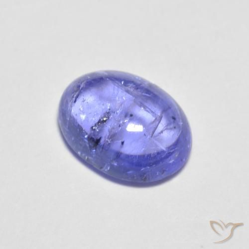 Tanzanita azul natural 1,60ct, corte oval, transparente