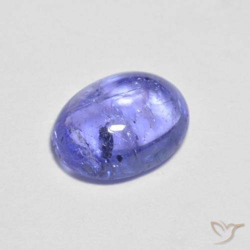 Tanzanita azul natural 1,60ct, corte oval, transparente