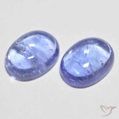 Pedras preciosas de Tanzanita Roxo Elétrico Azul natural de 3.14 ct, oval, Transparente