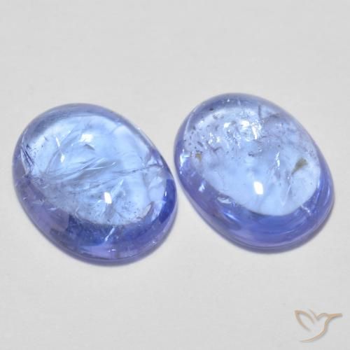 Pedras preciosas de Tanzanita Azul claro natural de 2.88 ct, oval, Transparente