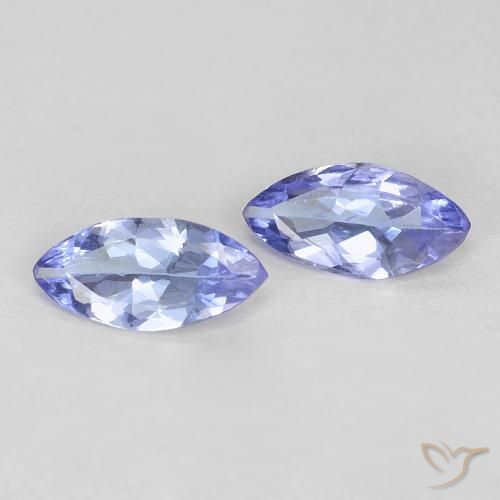 Pedras preciosas de Tanzanita Azul Violeta Intenso natural de 0.57 ct, Marquesa, VVS-VS