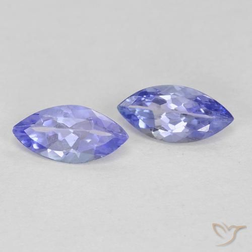 Pedras preciosas de Tanzanita Azul Violeta Intenso natural de 0.66 ct, Marquesa, VVS-VS