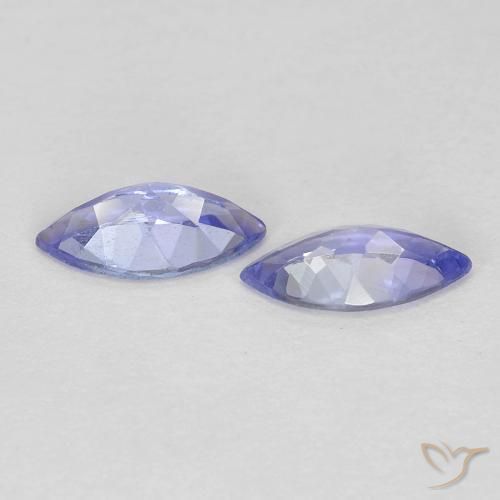 Pedras preciosas de Tanzanita Azul Violeta Intenso natural de 0.66 ct, Marquesa, VVS-VS