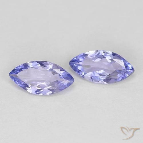 Pedras preciosas de Tanzanita Violeta Brilhante natural de 0.64 ct, Marquesa, VVS-VS