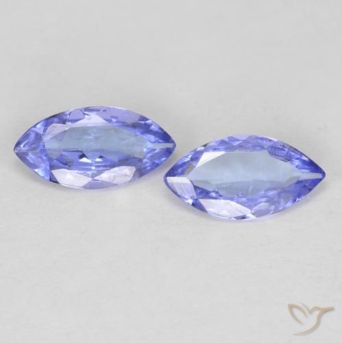 Pedras preciosas de Tanzanita Violeta Azul natural de 0.65 ct, Marquesa, VVS-VS