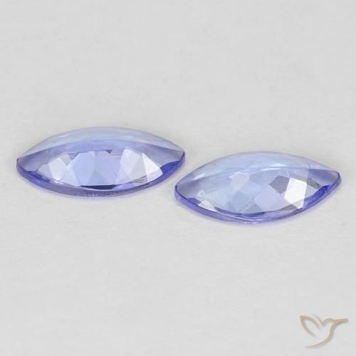 Pedras preciosas de Tanzanita Violeta Azul natural de 0.65 ct, Marquesa, VVS-VS