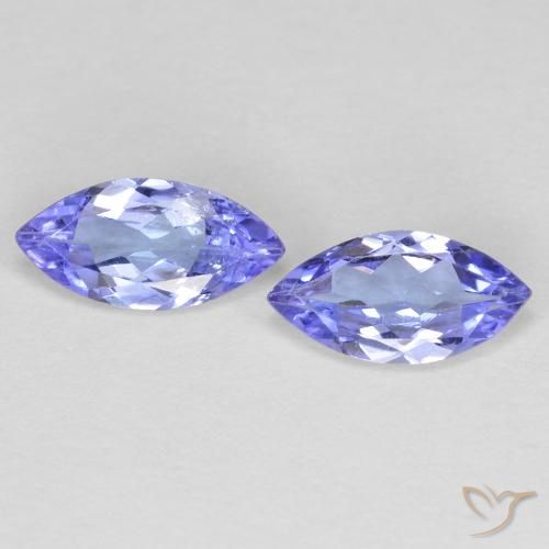 Pedras preciosas de Tanzanita Azul Violeta Intenso natural de 0.63 ct, Marquesa, VS