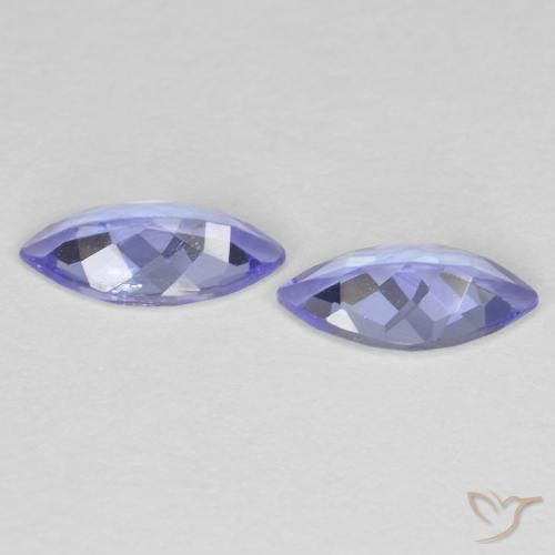 Pedras preciosas de Tanzanita Azul Violeta Intenso natural de 0.63 ct, Marquesa, VS