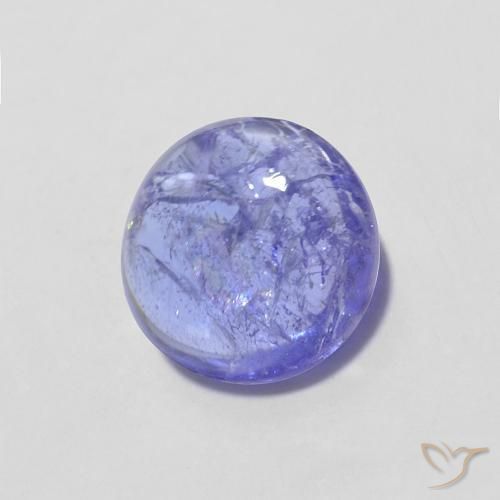 Tanzanita Azul Violeta Intenso Natural 1.47ct, Corte Redondo, Transparente
