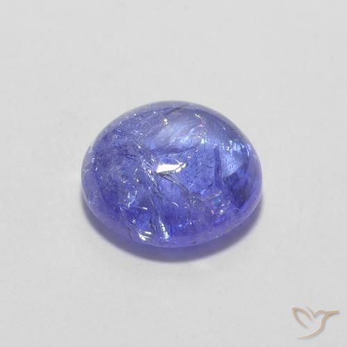 Tanzanita Azul Violeta Intenso Natural 1.47ct, Corte Redondo, Transparente