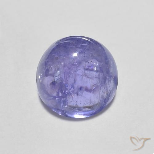 Tanzanita Azul Violeta Intenso Natural 1.38ct, Corte Redondo, Transparente