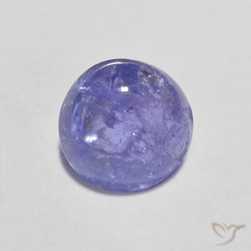 Tanzanita Azul Violeta Intenso Natural 1.38ct, Corte Redondo, Transparente