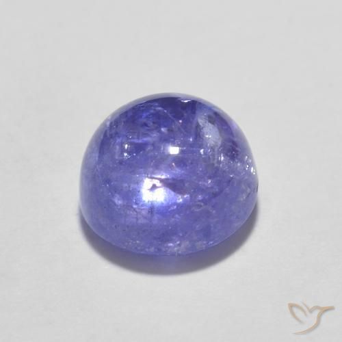 Tanzanita Azul Violeta Intenso Natural 1.38ct, Corte Redondo, Transparente